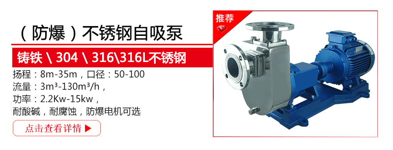 小型不锈钢自吸泵产品