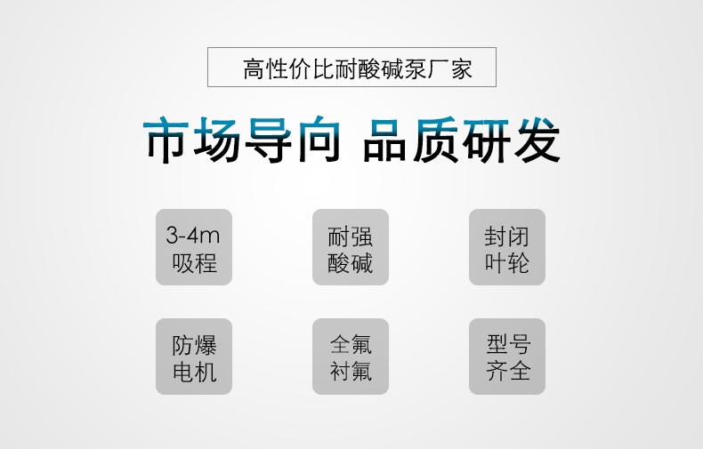 氟塑料自吸泵基本性能