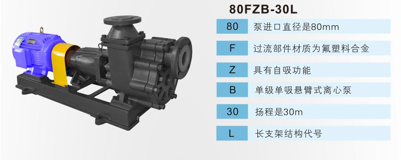氟塑料自吸泵型号说明