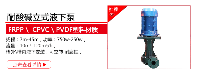 耐酸碱立式液下反洗泵规格型号