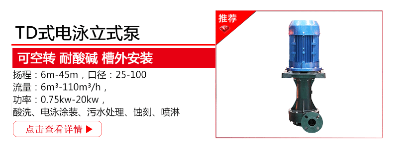 电泳立式泵产品选型 报价