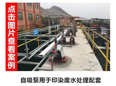 可空转自吸污水泵用于印染废水处理