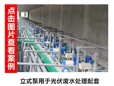 立式液下污水泵用于光伏废水处理