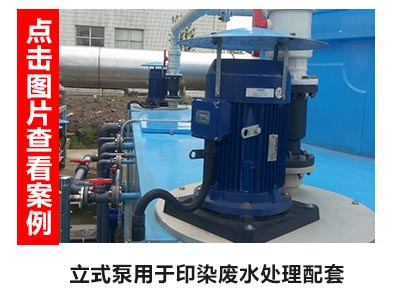 立式液下污水泵用于印染污水处理