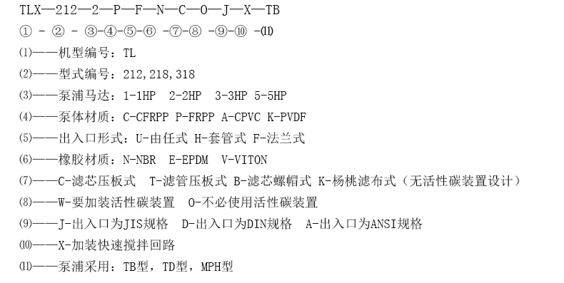 电镀液过滤机型号说明