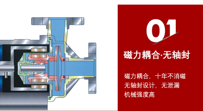 防爆磁力泵无轴封设计，因此无泄漏