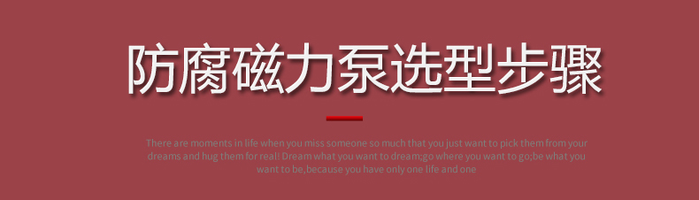 磁力循环泵产品选型步骤